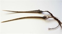 Two early aboriginal bone pointing sticks,