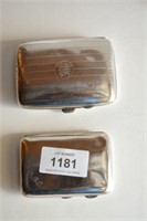 2 sterling silver cigarette cases