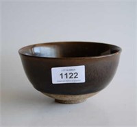 Jian ware black & persimmon glazed tea bowl