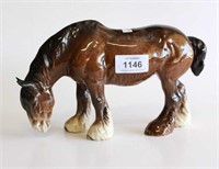 Beswick figurine of shire horse,