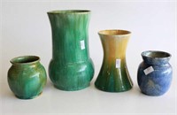 4 Australian pottery vases by John Campbell