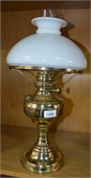 Vintage German brass oil lamp
