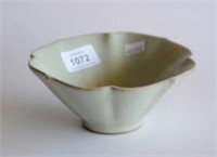 Chinese Ru glazed lobed bowl,