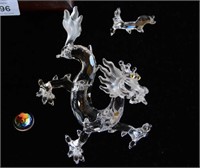 Swarovski crystal model of a dragon
