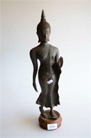 Tall cast bronze standing Buddha