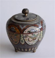 An early cloisonne lidded pot