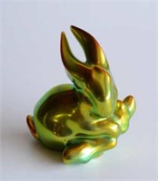 Zsolnay Hungarian ceramic model of a rabbit