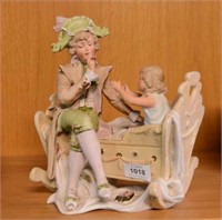 Antique European bisque figural group