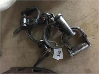 2 PAIR OF HANDCUFFS REPRODUCTION