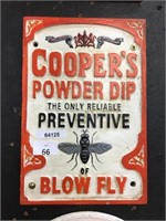 CAST IRON COOPERS POWDER DIP SIGN