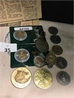 12PCE'S OF COLLECTORS COINS ETC.