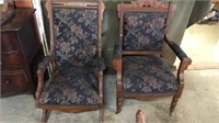 Pair of walnut Victorian Chairs