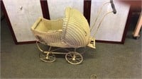 Old Wicker Baby Doll Buggy