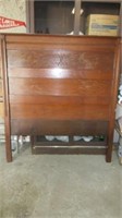 Walnut High Back Bed Headboard, Footboard, Rails