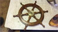 Wooden boat wheel 24"