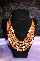 4 STRANDED BEAD NECKLACE