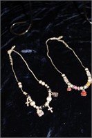 PAIR OF CHARM NECKLACES
