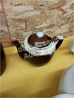 Vintage 5 in Japan glazed pottery tea pot