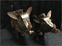 Metal Art Mom Boar and Baby