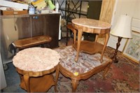 3pc Marble top Coffee & End Tables