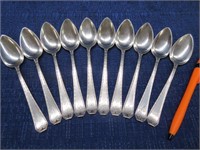 10 sterling silver spoons - 6.57 tr.oz