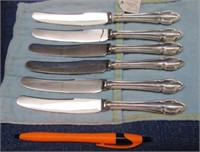 6 english sterling handled tea knives