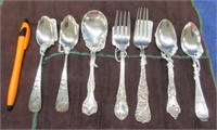 7 various sterling spoons & forks - 6.16 tr.oz