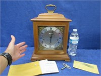 seth thomas mantle clock with key & papers