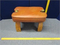vintage camel saddle (brown vinyl cushion)