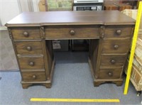 cute vintage 8 drawer desk - 45in wide