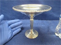 sterling weighted nut dish - 6in tall - stemmed
