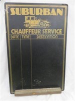 SUBURBAN CHAUFFEUR SERVICE ADVERTISING SIGN
