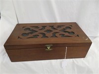 MID CENTURY MODERN BOX WITH CONTENTS-SALTS AND