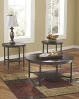 Ashley 277 Round 3 pc Coffee & 2 End Tables