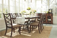 Ashley 713 Rustic Table & 6 Chairs