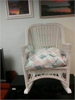 Outdoor wicker rocker