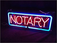 Neon Notary Sign