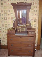 Antique cherry dresser and marble inlay