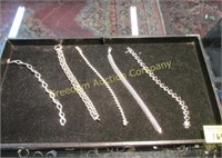 GROUPING OF STERLING SILVER BRACELETS