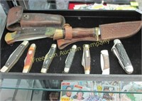 COLLECTION OF KNIVES, BROWNING, OLD TIMER, UNCLE