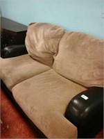 Brown microfiber /leather like 2seater sofa