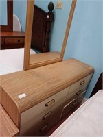 6 draw dresser with mirror matching nightstand