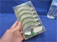 silver plated germany leaf ashtrays - set of 6