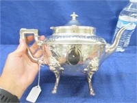 antique meriden teapot w/ lion's head - c1860's
