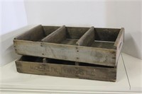 DIVIDED WOODEN FRUIT CRATES (LOT OF 2)
