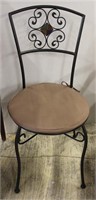 METAL CHAIR WITH UPHOLSTERED SEAT