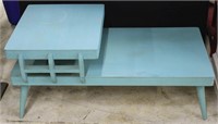 MID CENTURY PAINTED 2 TIER END TABLE