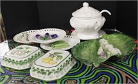 SOUP TUREEN AND SELECTION OF FRUIT &