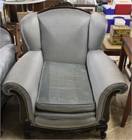 UPHOLSTERED PARLOR ARM CHAIR