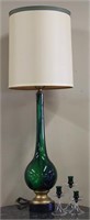 GREEN LONG NECK MURANO STYLE LAMP